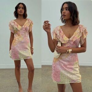 NWT Never Fully Dressed Pink Boho Mini Tilda Dress Sz 8